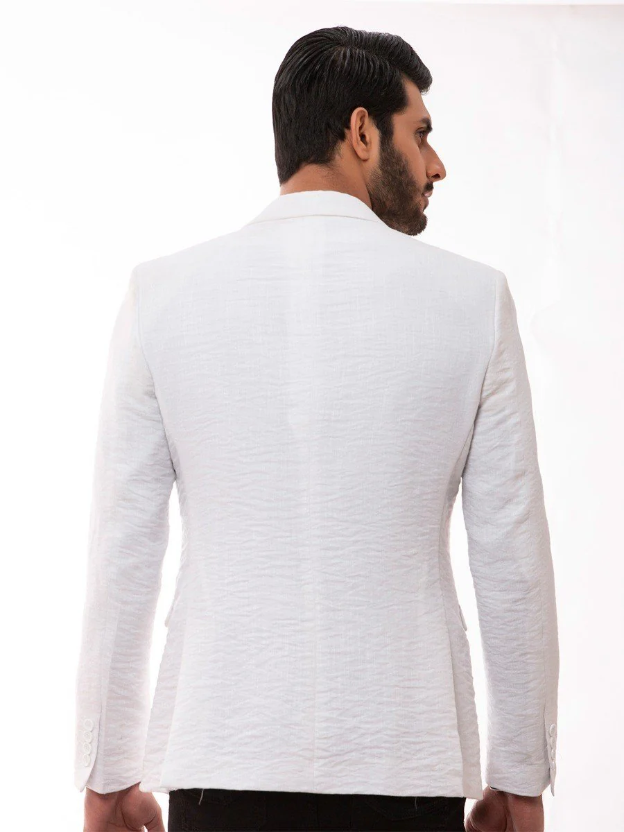 Men's White Blazer - EMTB20-8142 - Image 5