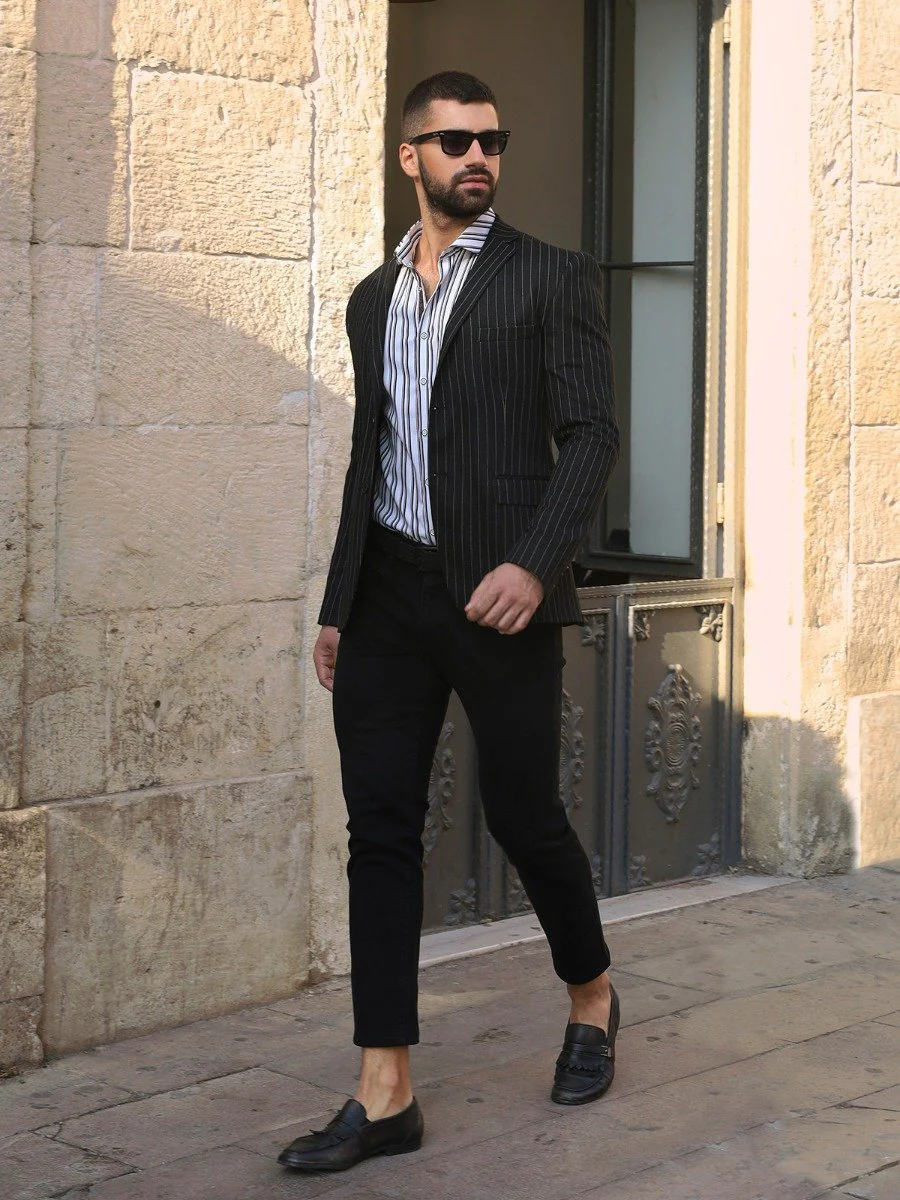 Men's Black Blazer - EMTB20-8152 - Image 4