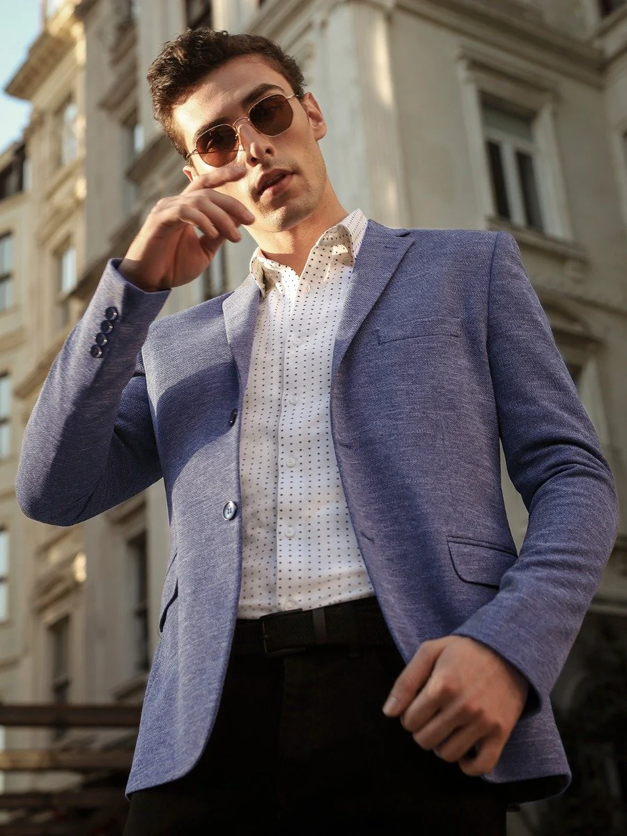 Men's Mid Blue Blazer - EMTB20-8154 - Image 2