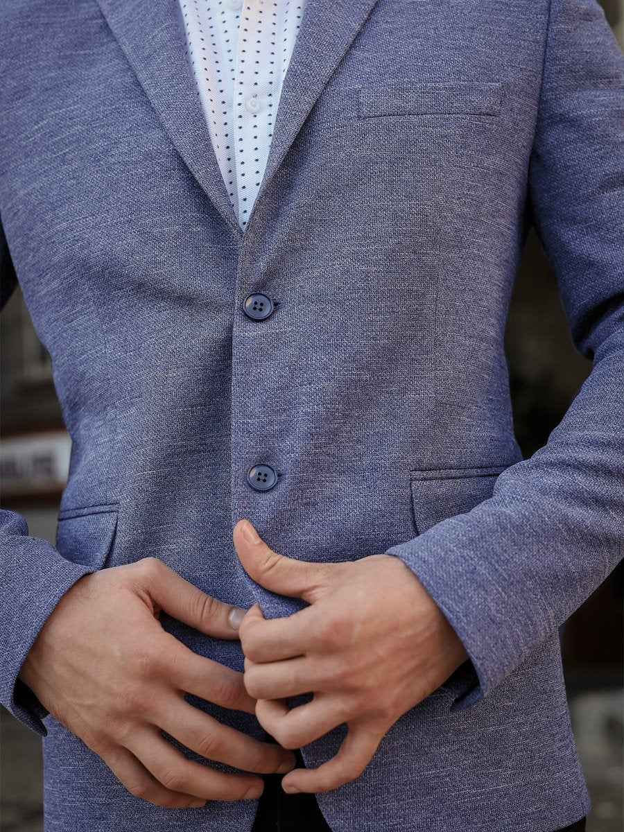 Men's Mid Blue Blazer - EMTB20-8154 - Image 4