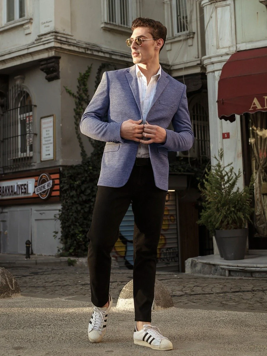Men's Mid Blue Blazer - EMTB20-8154 - Image 5