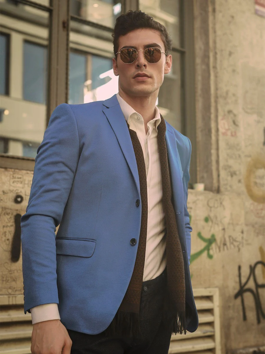 Men's Sky Blue Blazer - EMTB20-8160 - Image 2