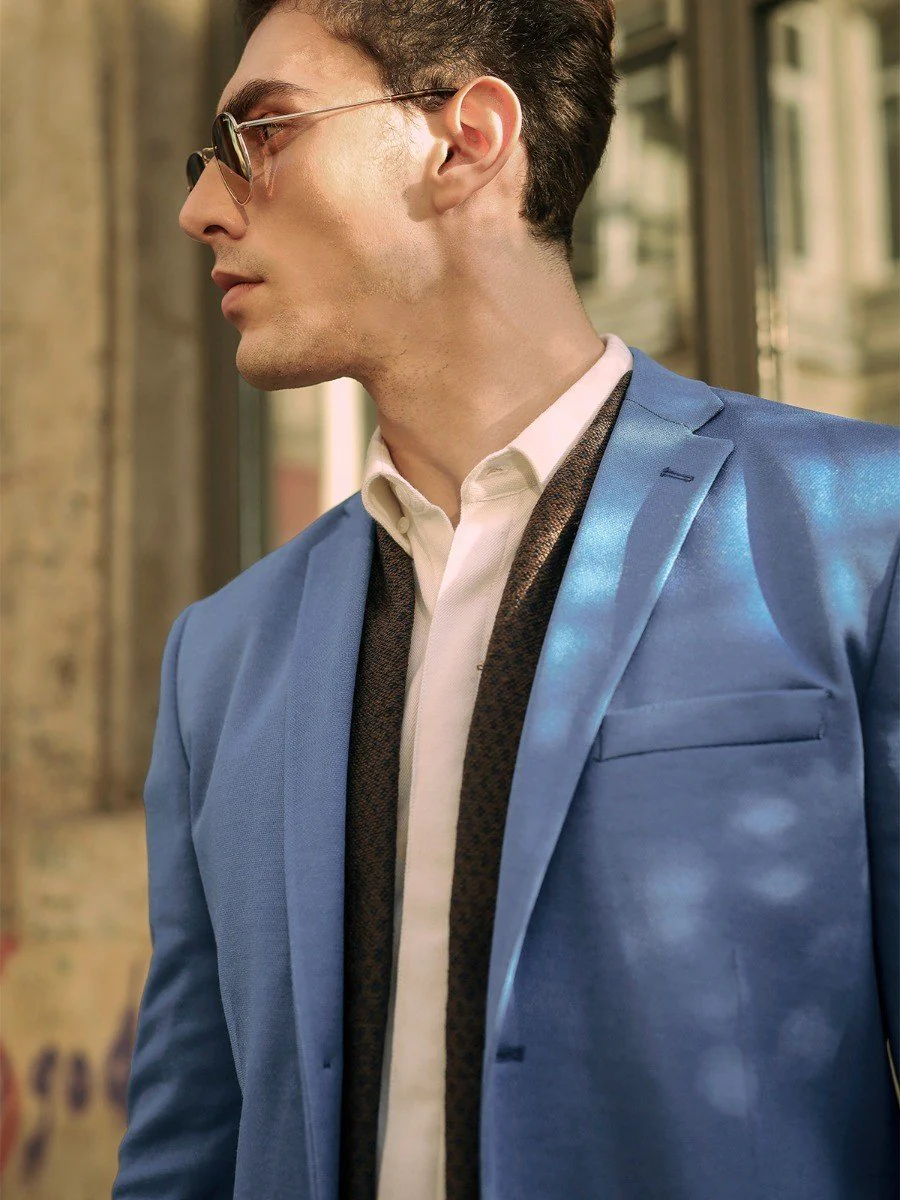 Men's Sky Blue Blazer - EMTB20-8160 - Image 4