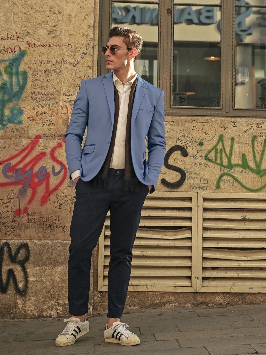Men's Sky Blue Blazer - EMTB20-8160 - Image 5