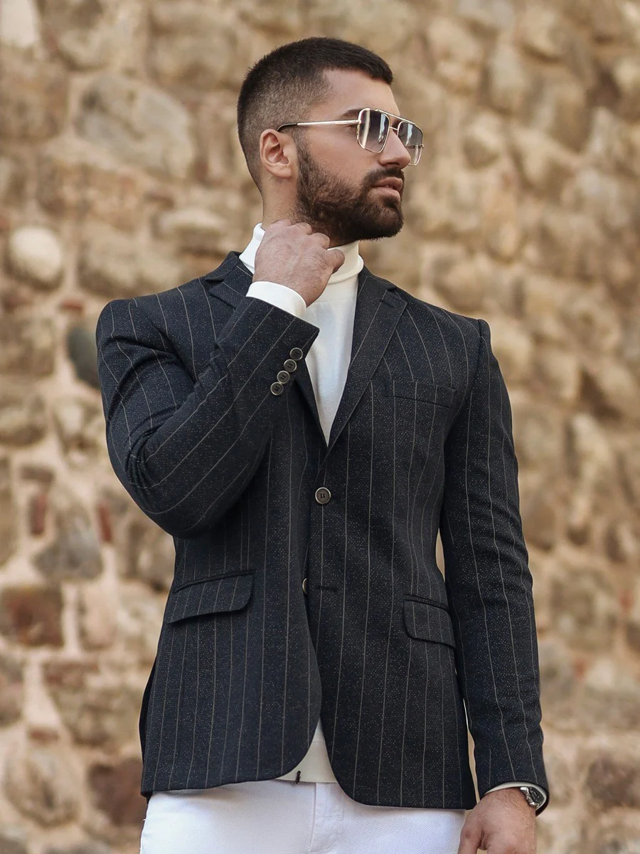 Men's Charcoal Blazer - EMTB20-8162 - Image 2