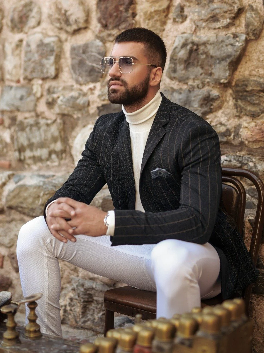 Men's Charcoal Blazer - EMTB20-8162 - Image 5