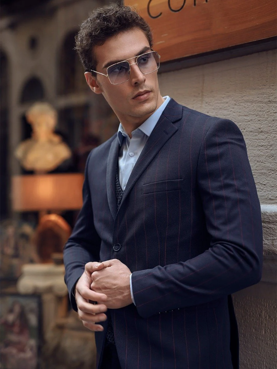 Men's Deep Blue Blazer - EMTB20-8163 - Image 2