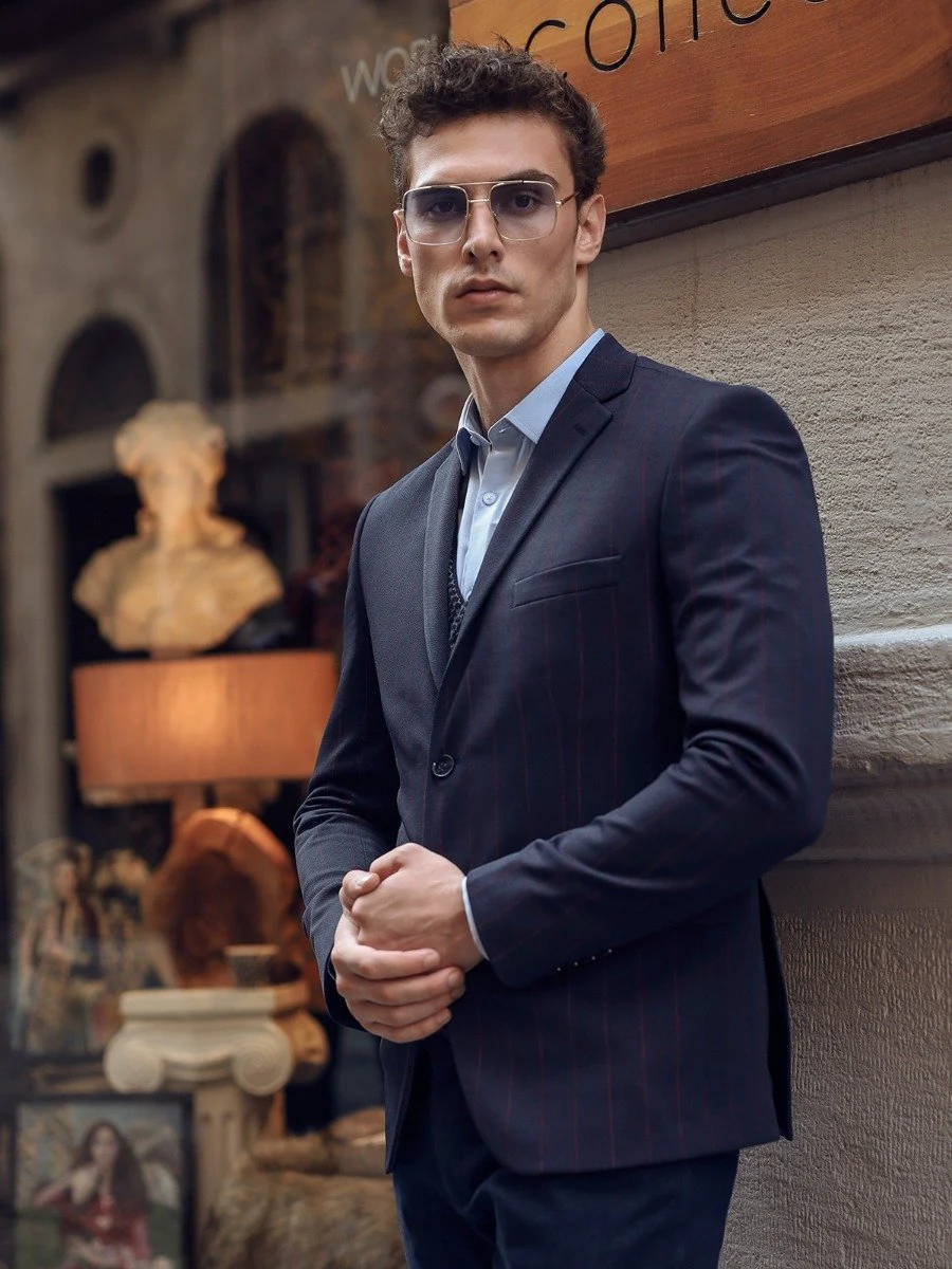 Men's Deep Blue Blazer - EMTB20-8163 - Image 3
