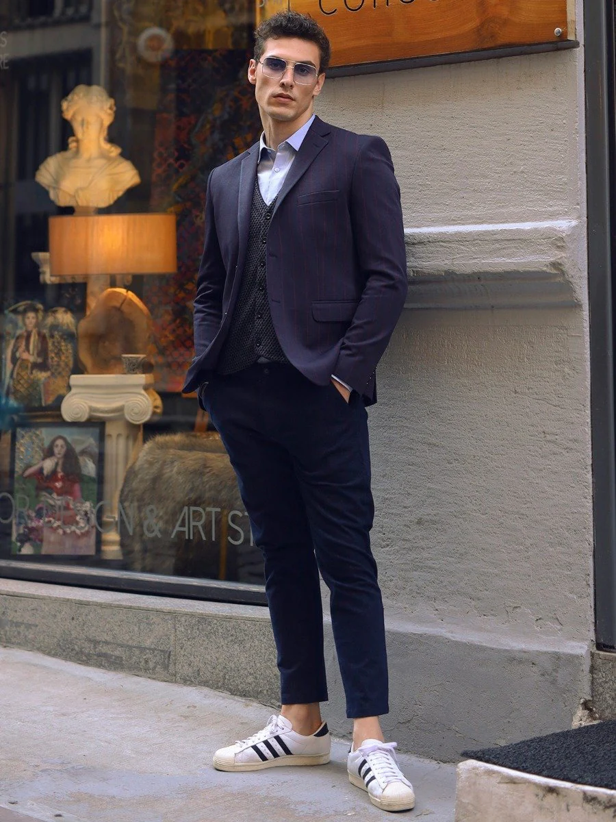 Men's Deep Blue Blazer - EMTB20-8163 - Image 5