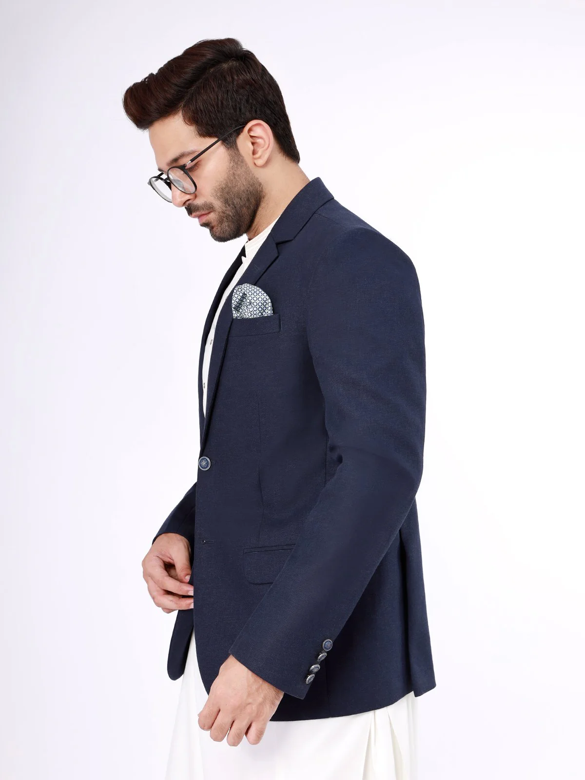 Men's Navy Blue Blazer - EMTB21-6725 - Image 2