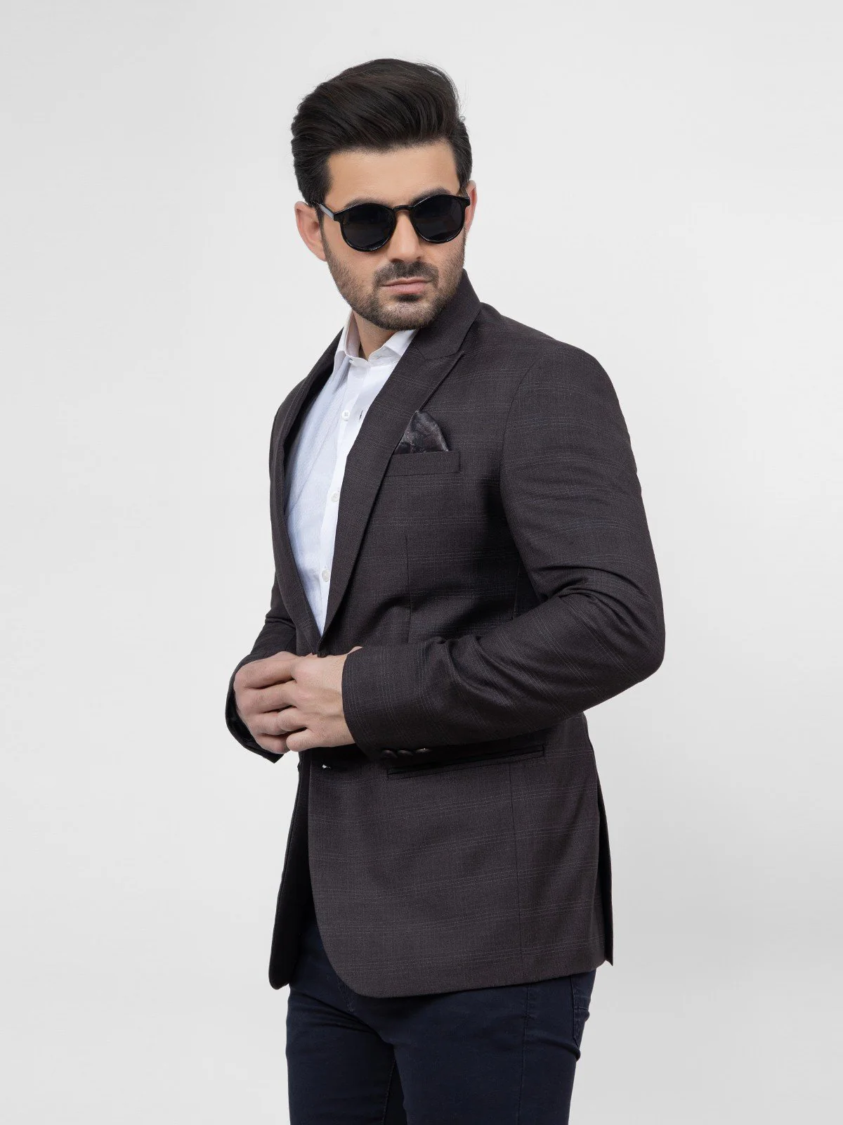 Men's Dark Brown Blazer - EMTB21-6732 - Image 2
