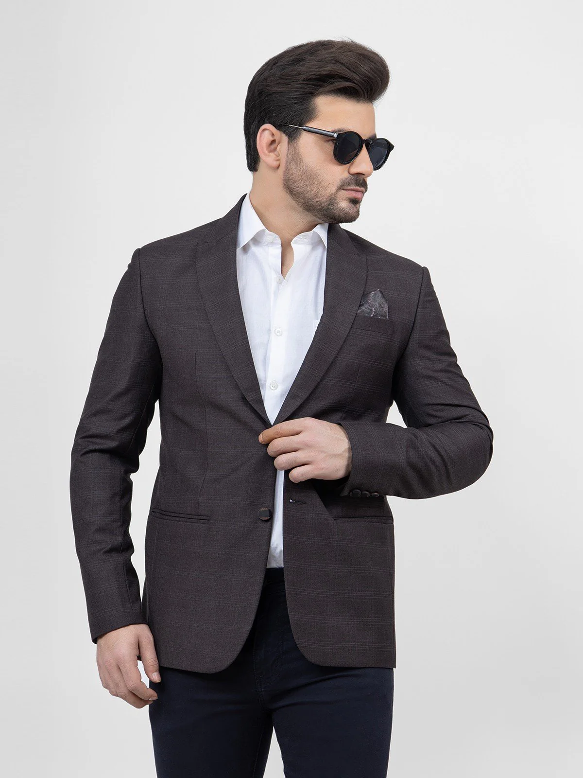 Men's Dark Brown Blazer - EMTB21-6732 - Image 4