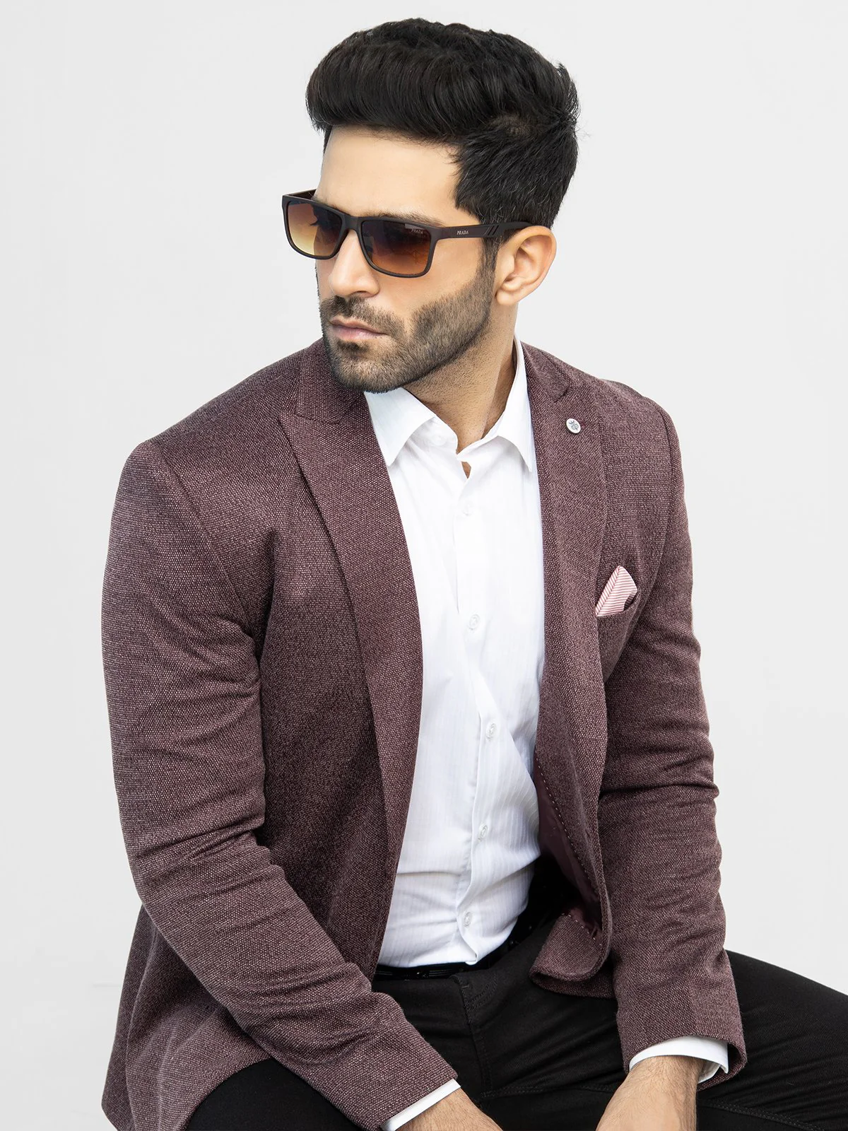 Men's Burgundy Blazer - EMTB21-8164 - Image 3