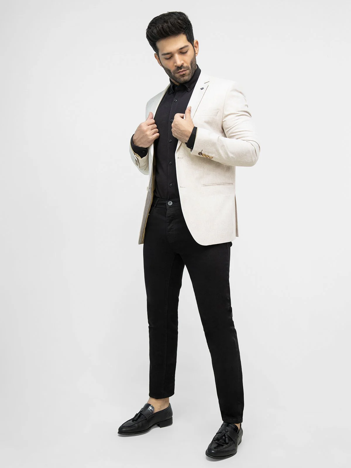 Men's Beige Blazer - EMTB21-8166 - Image 2