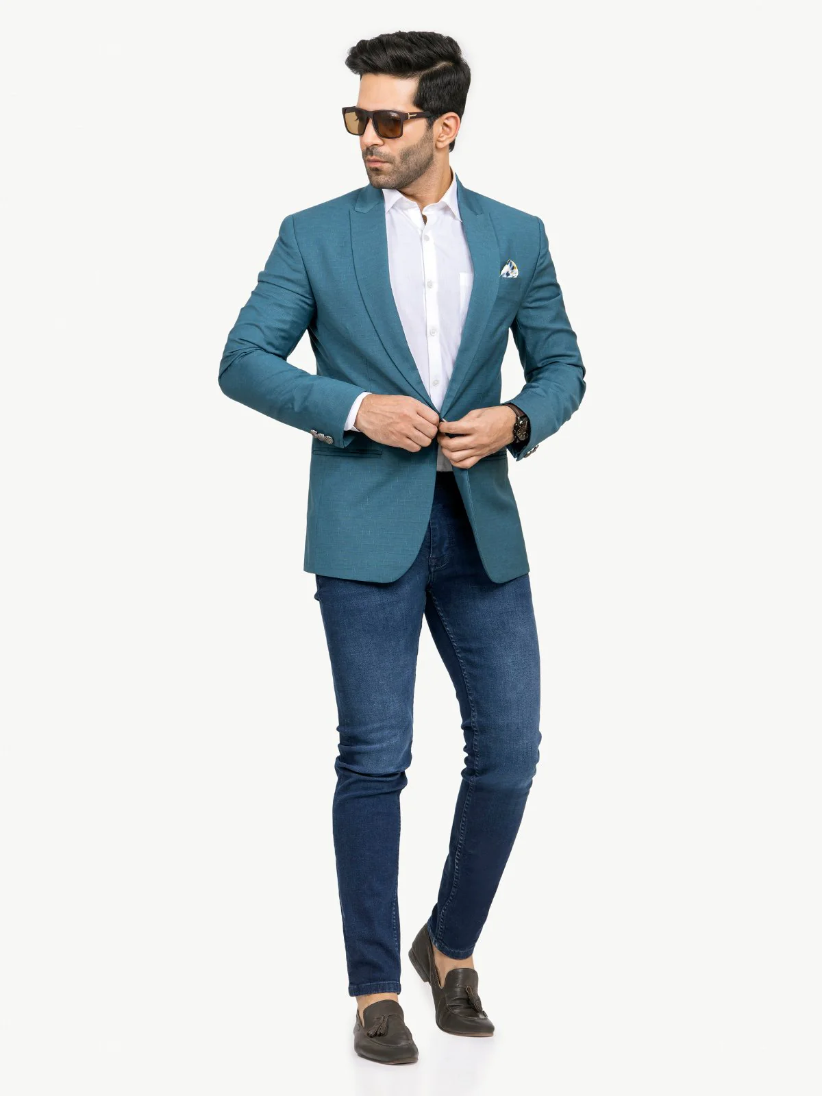 Men's Teal Blazer - EMTB22-6751 - Image 4