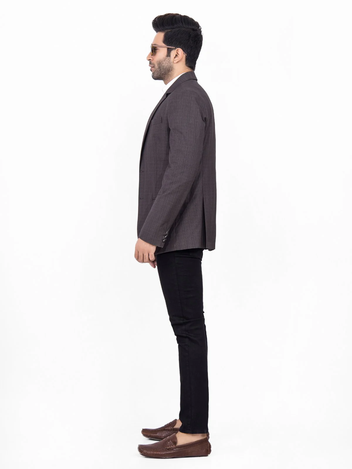Men's Dark Brown Blazer - EMTB22-6767 - Image 2
