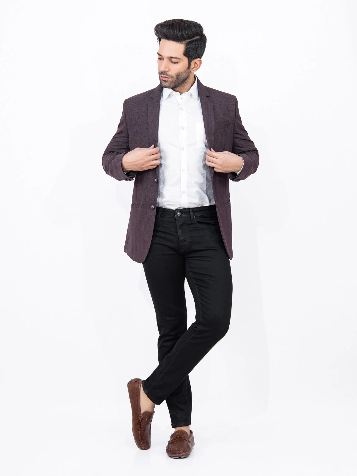 Men's Burgundy Blazer - EMTB22-6768 - Image 3