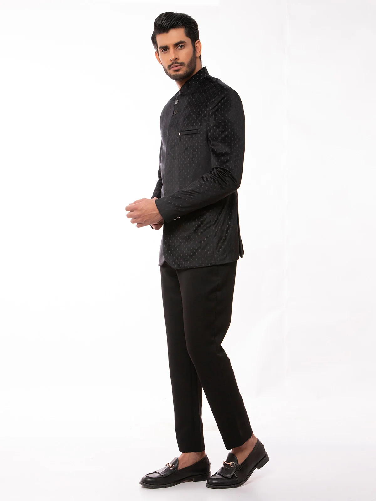 Men's Black Blazer Ceremonial - EMTBC19-6680 - Image 3