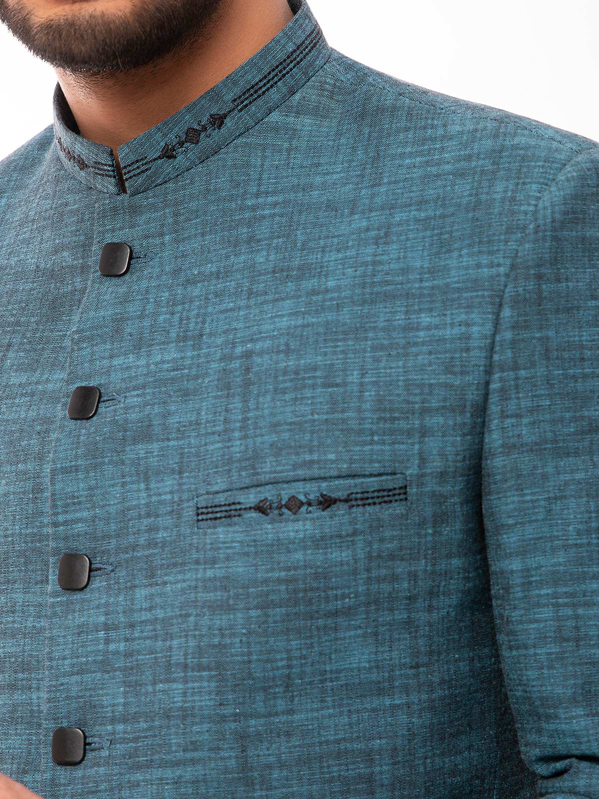 Men's Turquoise Blazer Ceremonial - EMTBP19-003 - Image 2
