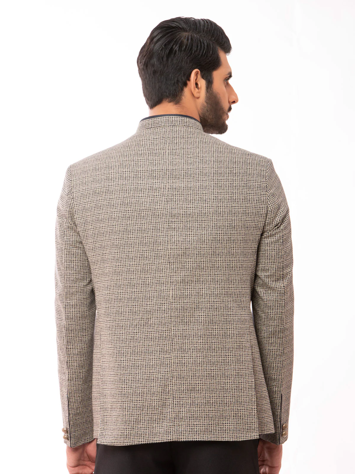 Men's Beige Blazer Ceremonial - EMTBP19-005 - Image 4