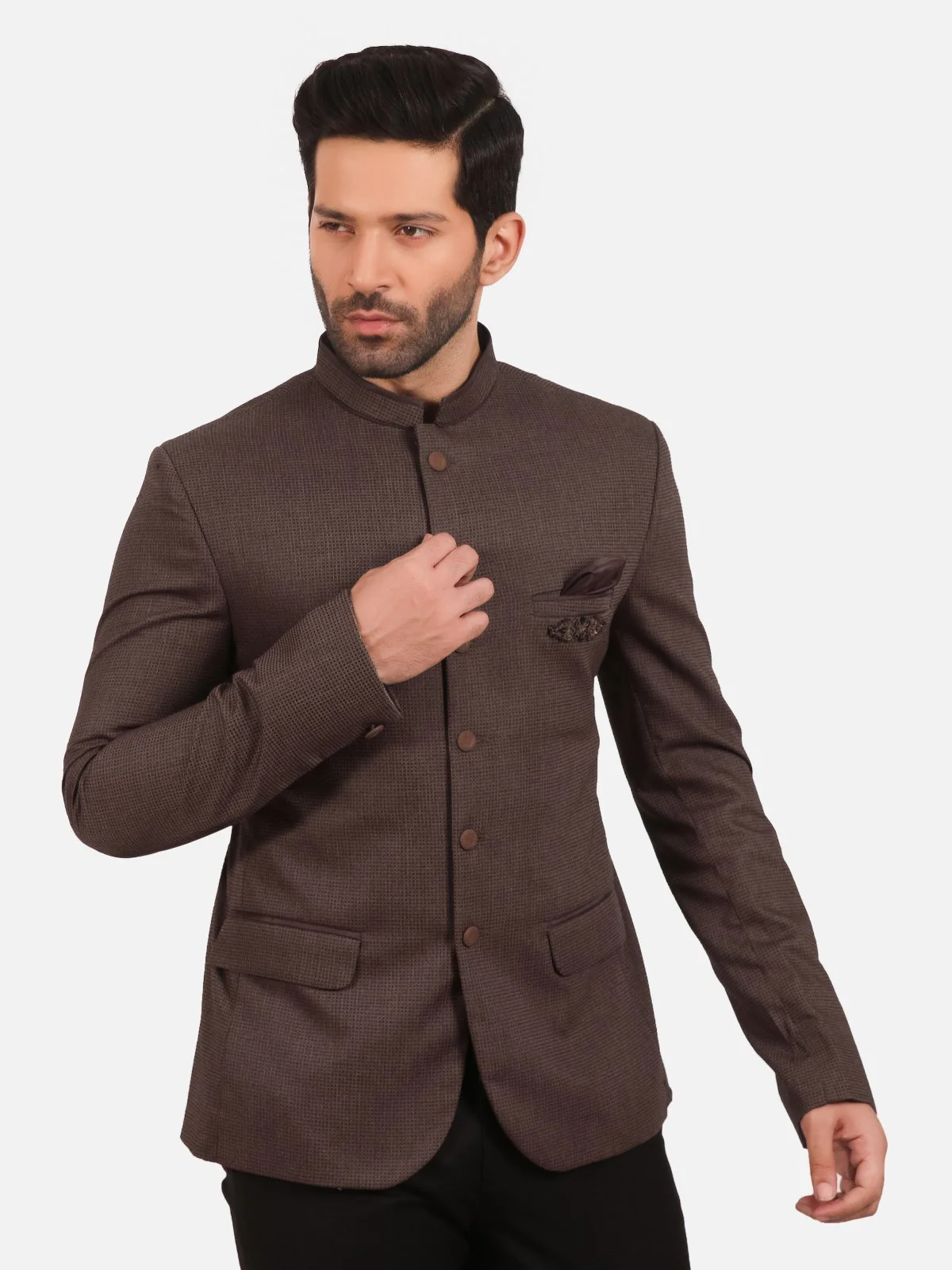 Men's Brown Blazer Ceremonial - EMTBP20-006 - Image 2