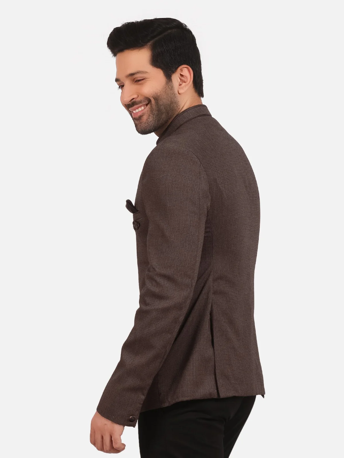 Men's Brown Blazer Ceremonial - EMTBP20-006 - Image 4