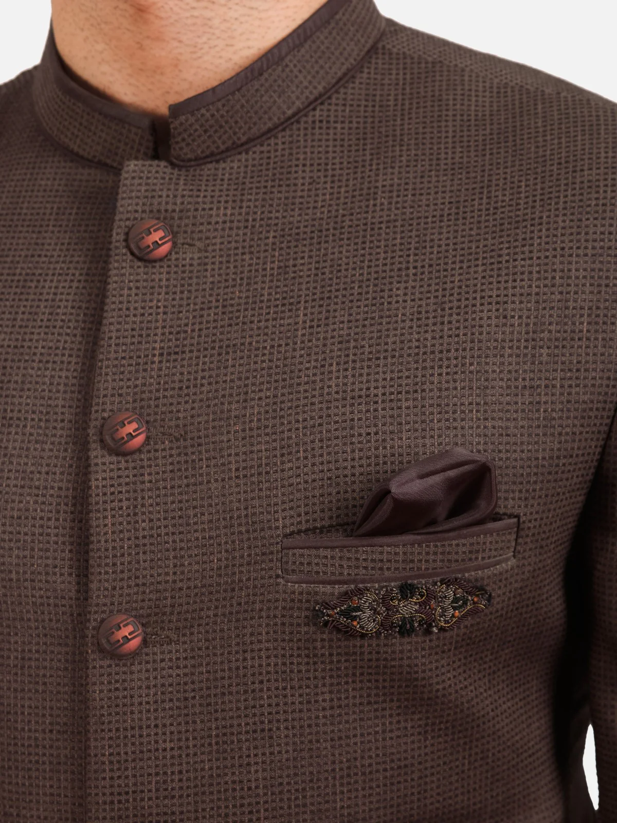 Men's Brown Blazer Ceremonial - EMTBP20-006 - Image 5