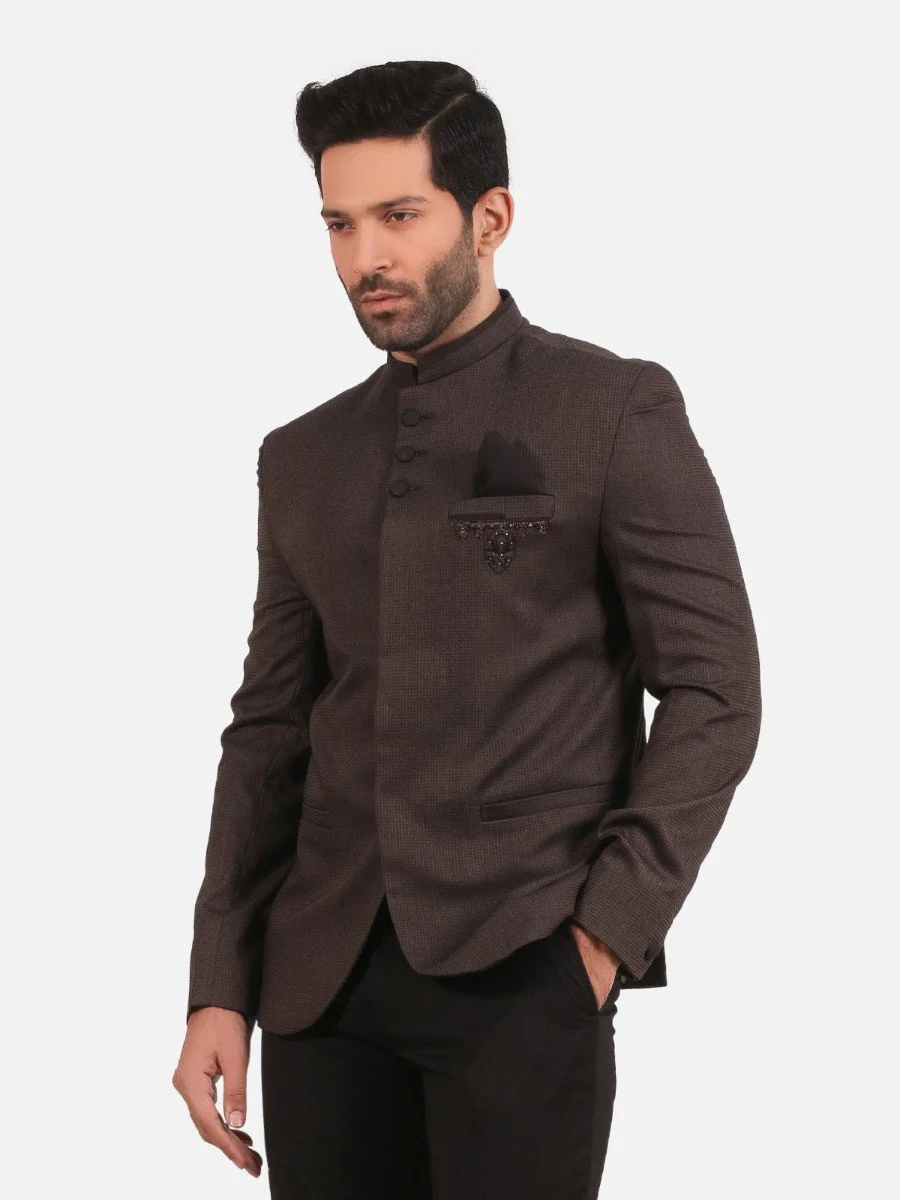 Men's Charcoal Blazer Ceremonial - EMTBP20-008 - Image 4