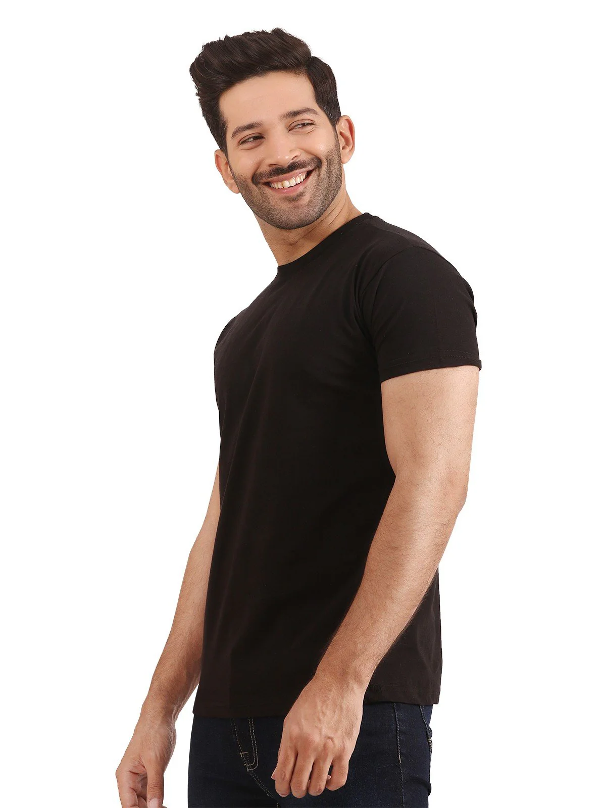 Men's Black Basic Tee - EMTBT20-002 - Image 2