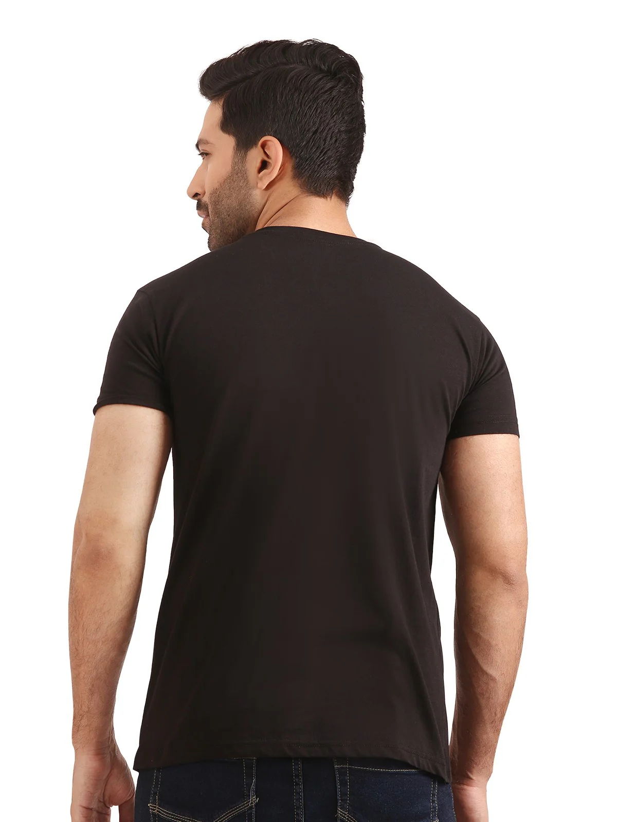 Men's Black Basic Tee - EMTBT20-002 - Image 3
