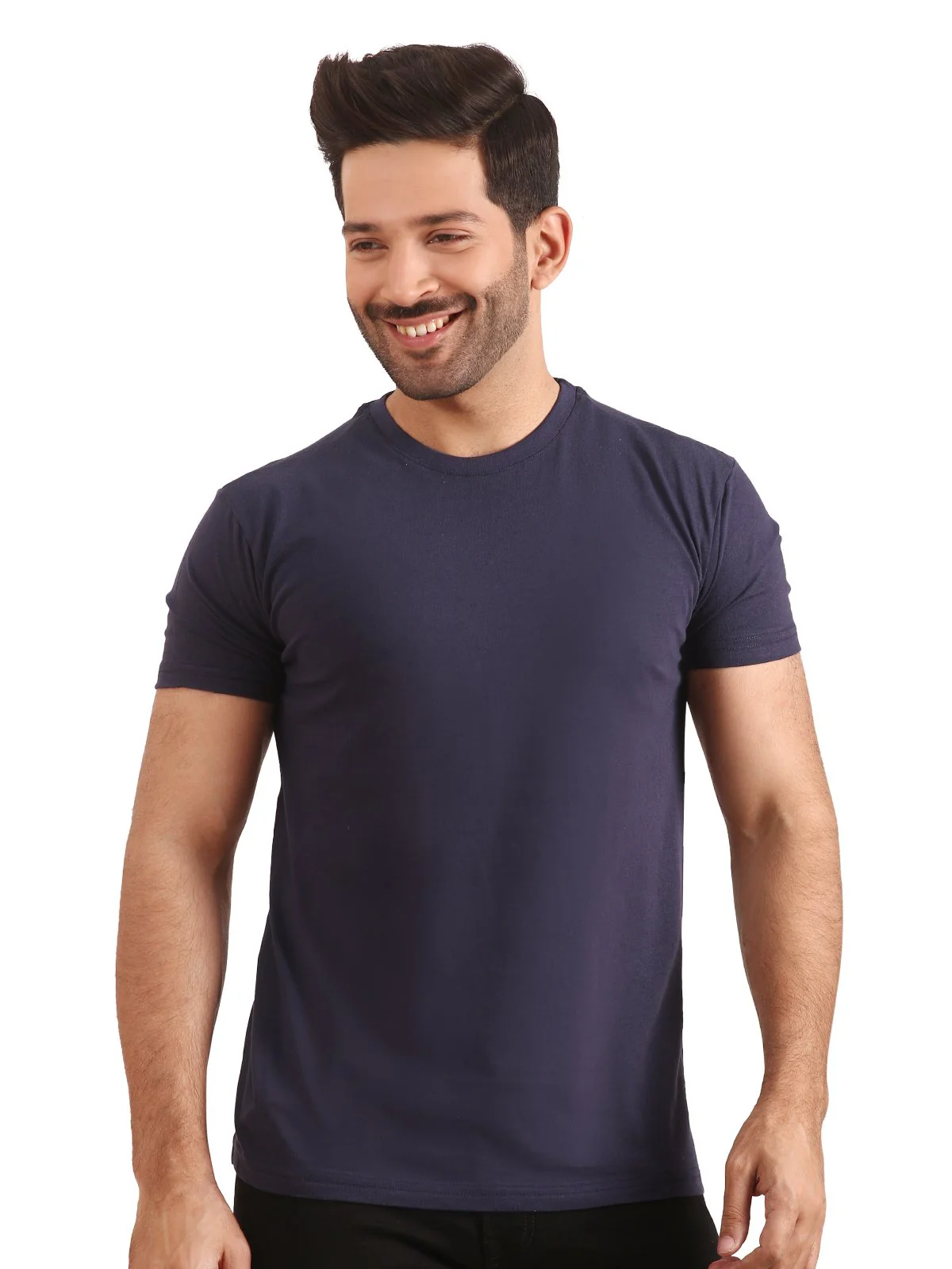 Men's Navy Blue Basic Tee - EMTBT20-004
