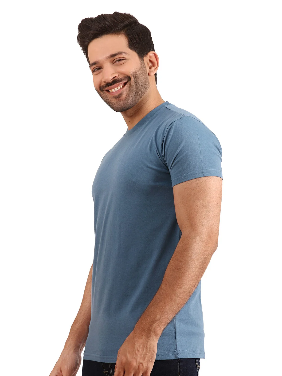 Men's Ocean Blue Basic Tee - EMTBT20-005 - Image 2