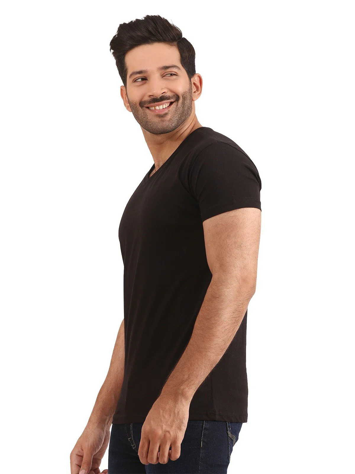 Men's Black Basic Tee - EMTBT20-010 - Image 2