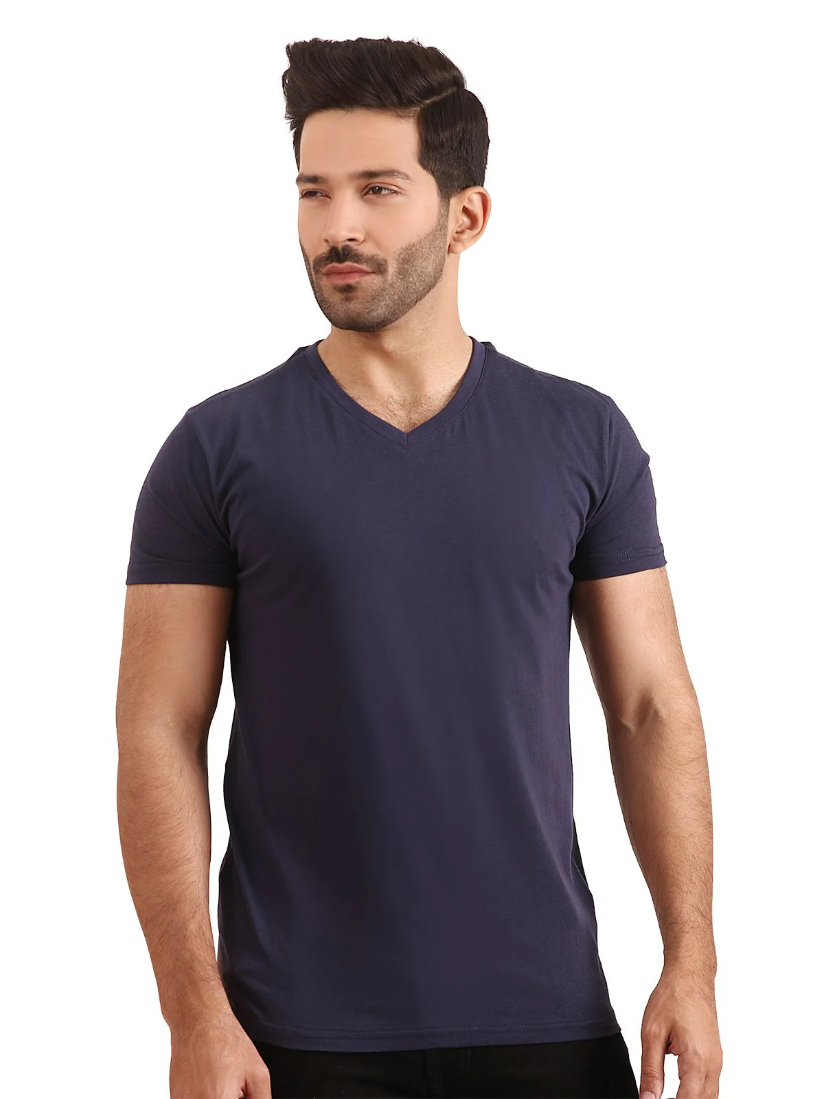 Men's Navy Blue Basic Tee - EMTBT20-012