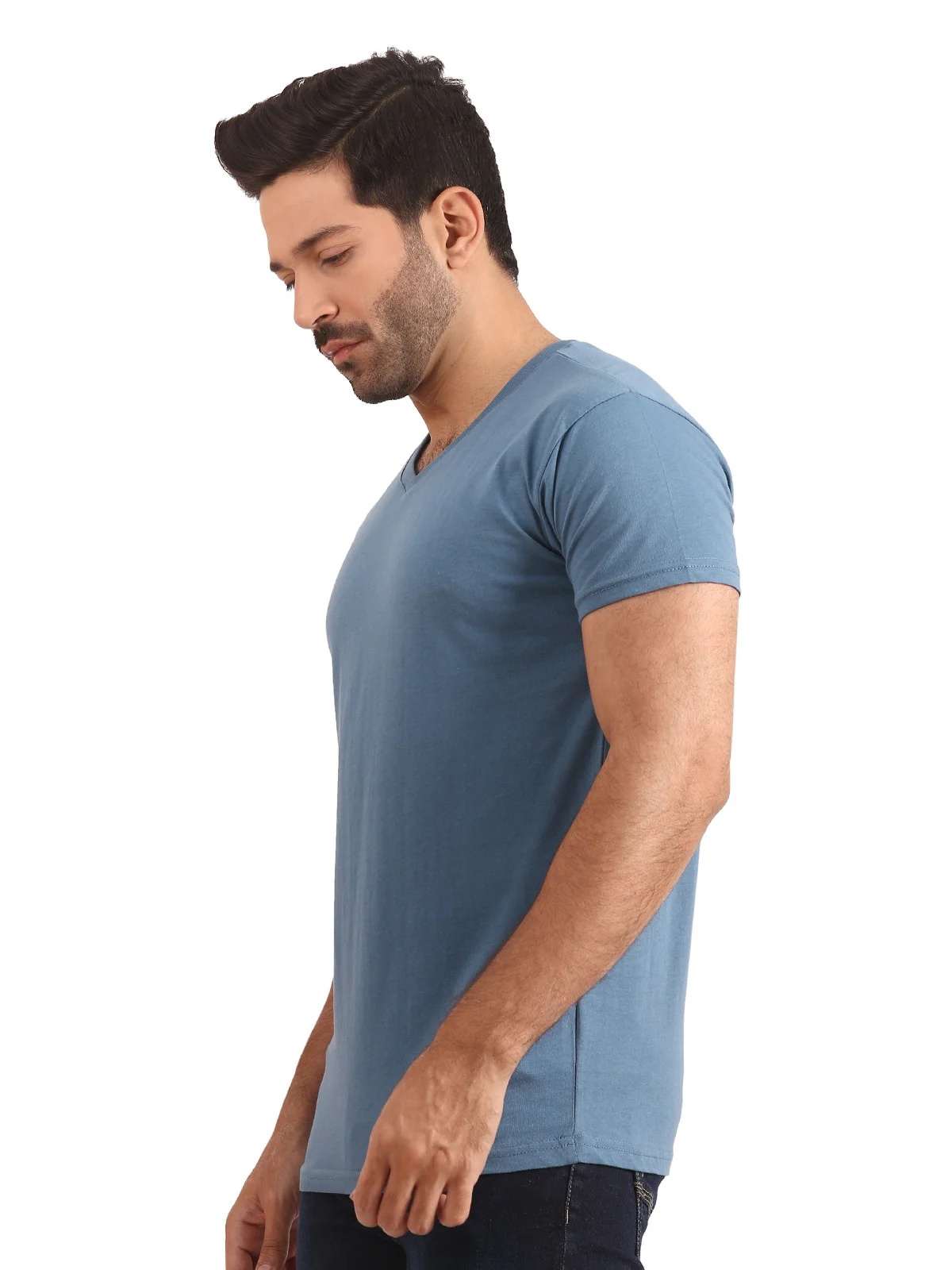Men's Ocean Blue Basic Tee - EMTBT20-013 - Image 2