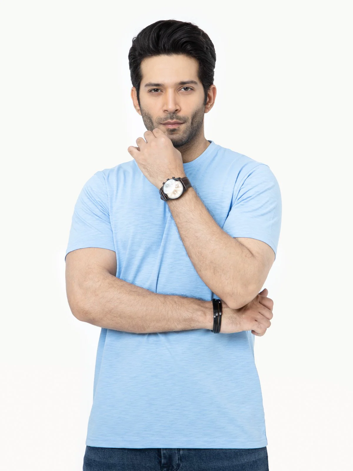 Men's Light Blue Basic Tee - EMTBT22-002 - Image 2