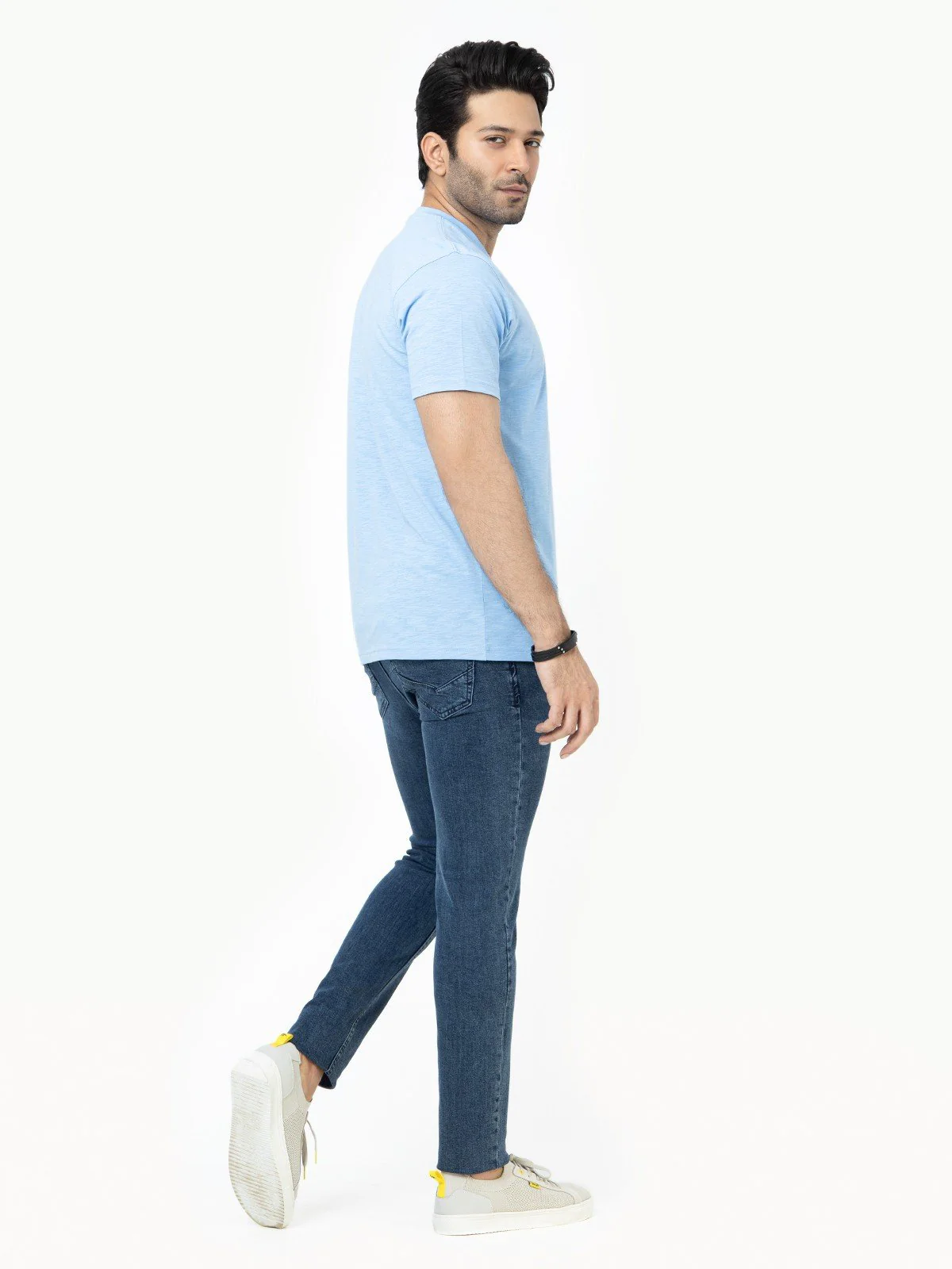 Men's Light Blue Basic Tee - EMTBT22-002 - Image 4