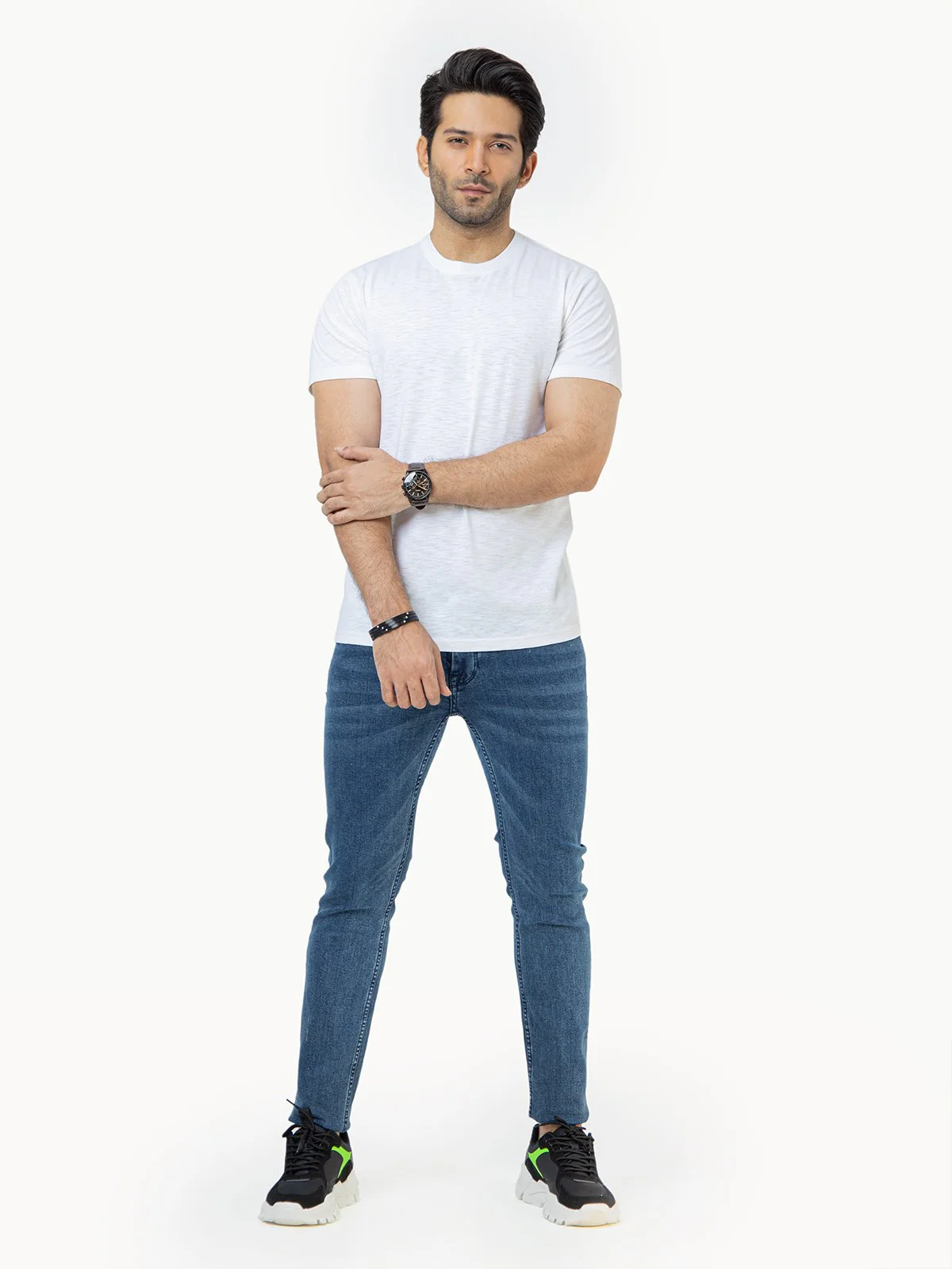 Men's White Basic Tee - EMTBT22-004 - Image 2