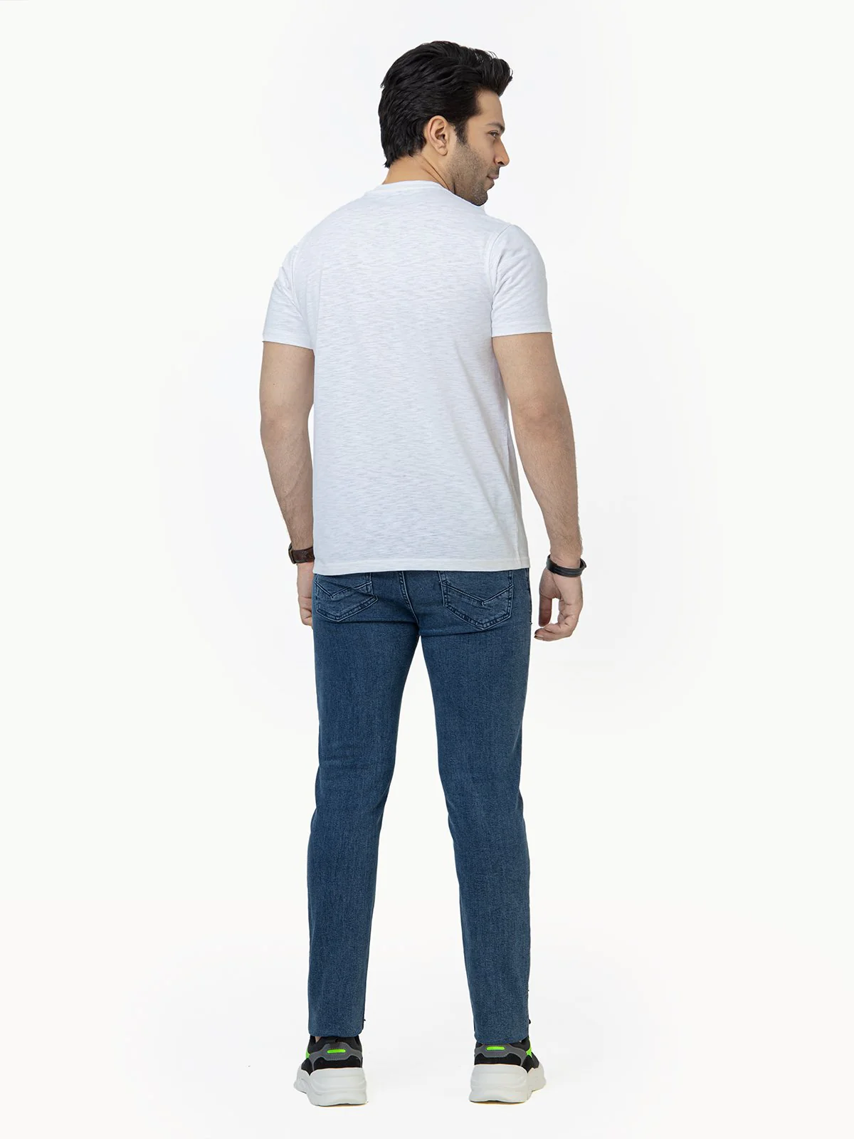 Men's White Basic Tee - EMTBT22-004 - Image 3