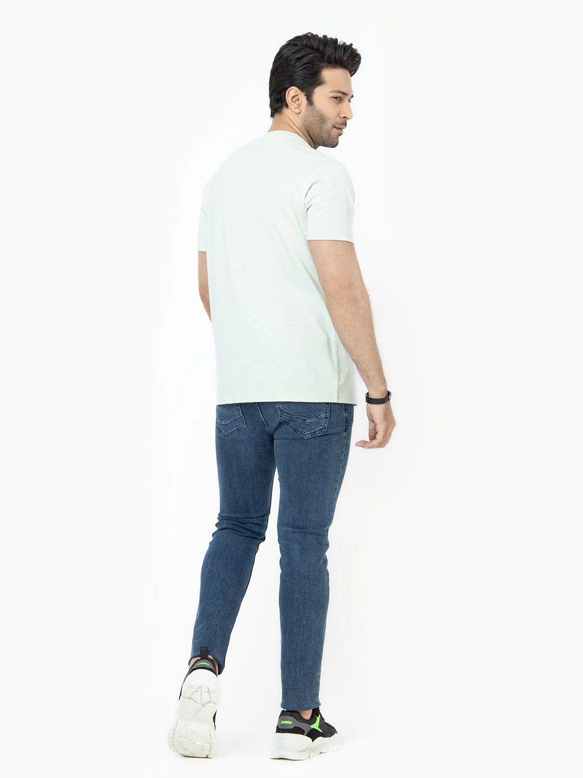 Men's Mint Green Basic Tee - EMTBT22-006 - Image 3