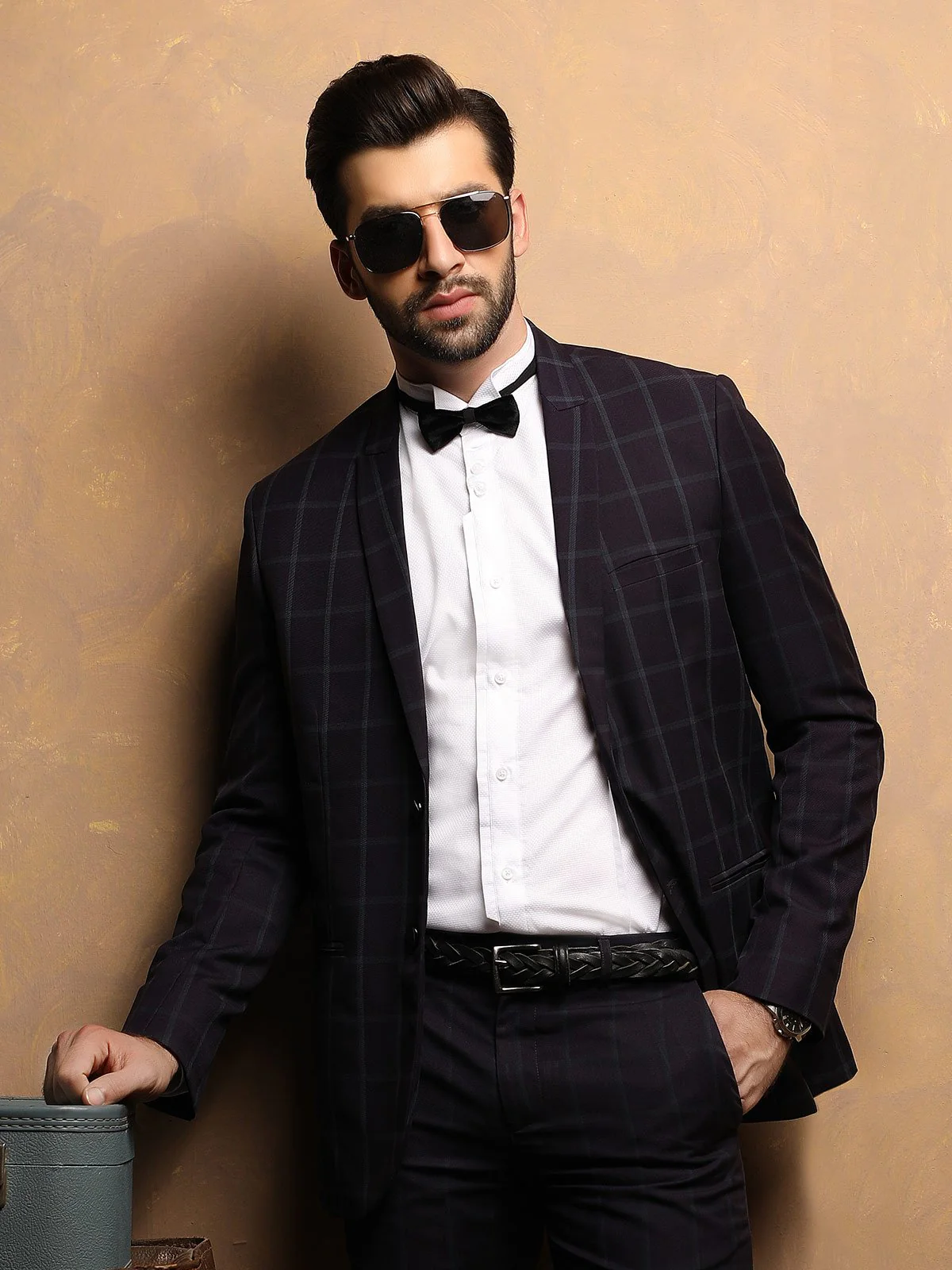 Men's Dark Purple Coat Pant - EMTCP18-6649 - Image 2