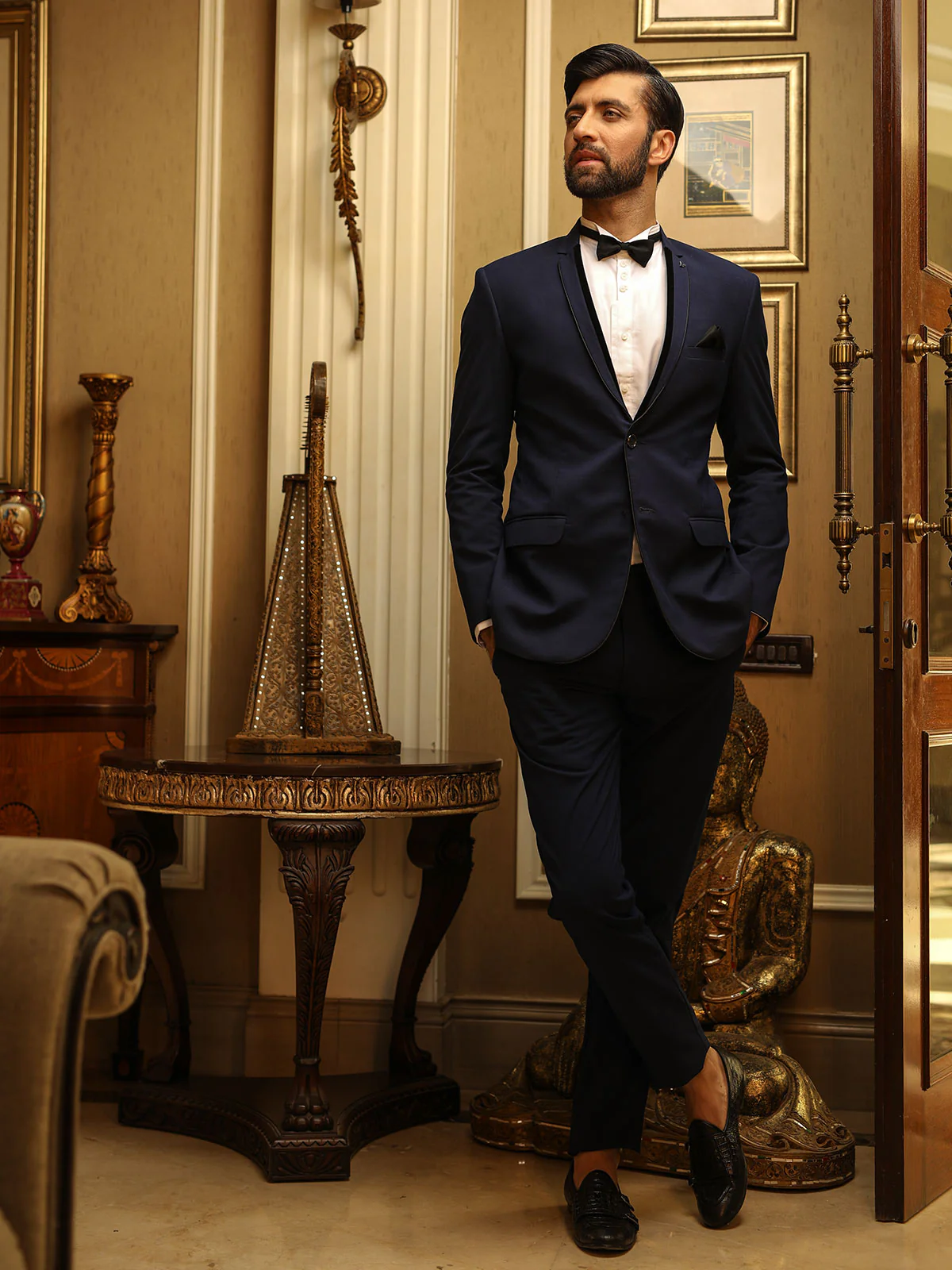 Men's Navy Blue Coat Pant - EMTCPC18-6673 - Image 3