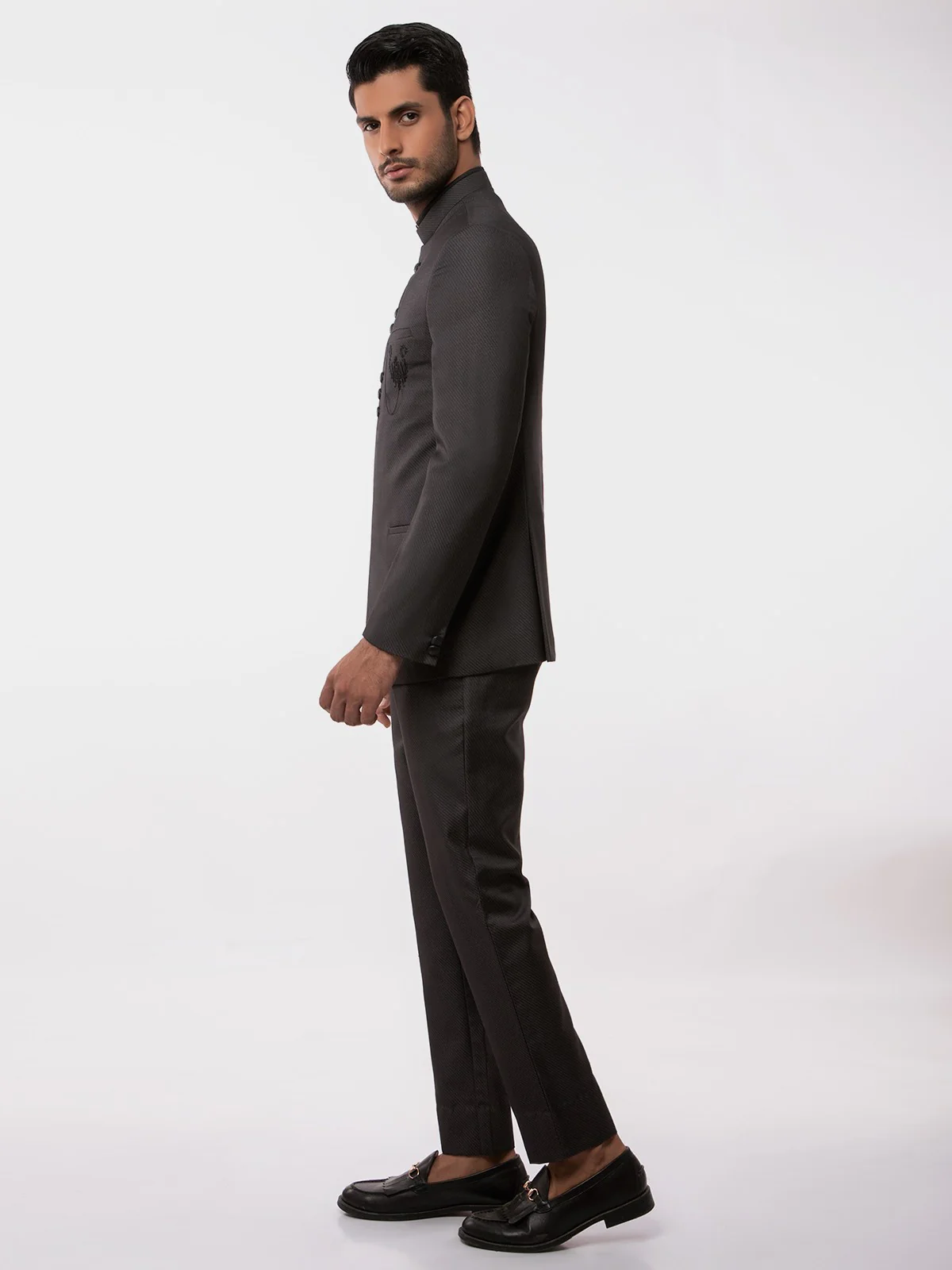 Men's Dark Grey Coat Pant - EMTCPC19-6702 - Image 3