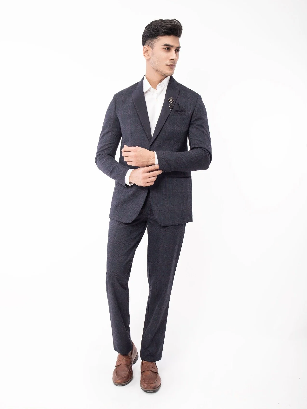 Men's Navy Blue Coat Pant - EMTCPC21-6716