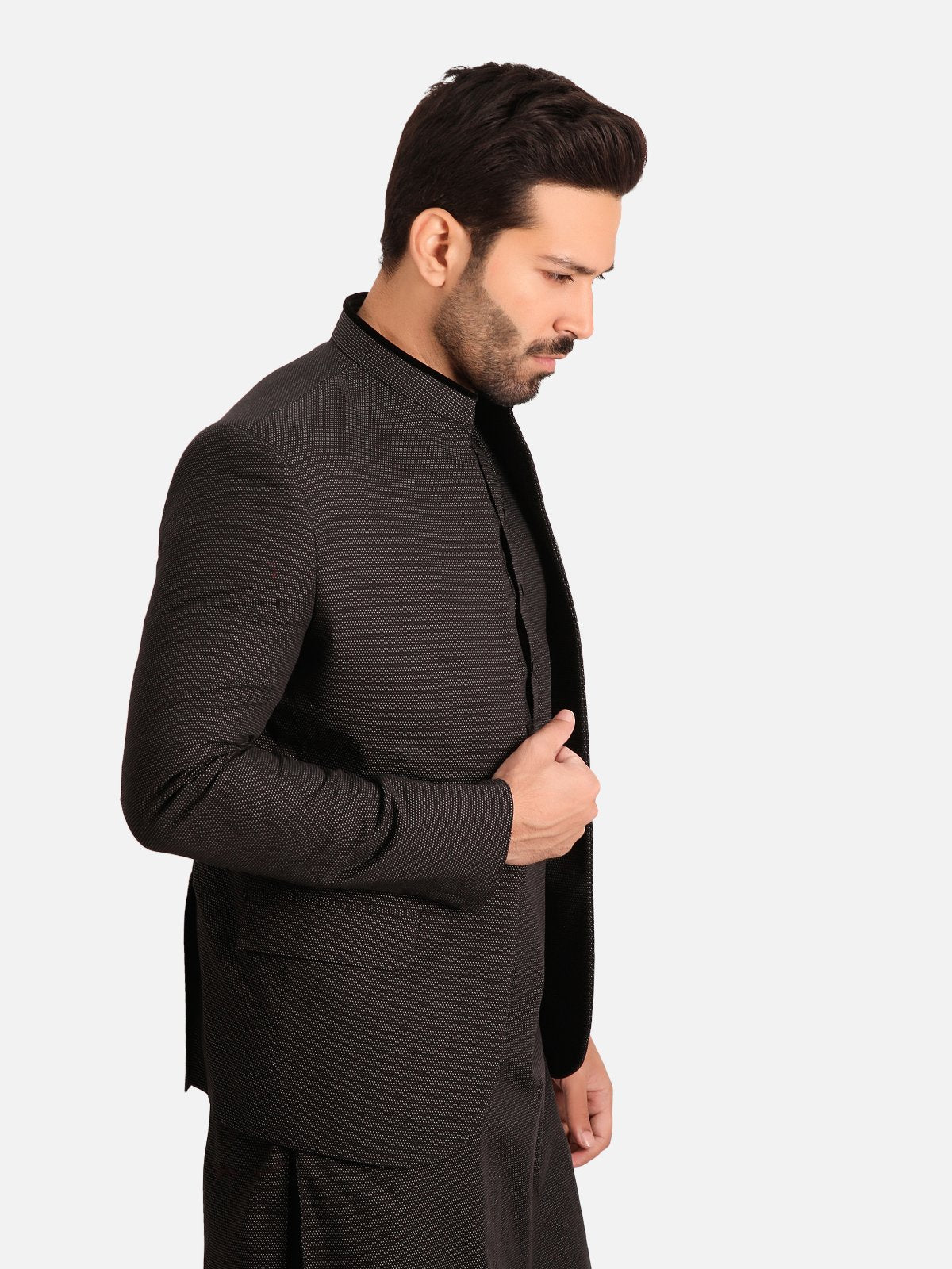 Men's Black Waist Coat Suit - EMTCS20-9875 - Image 2