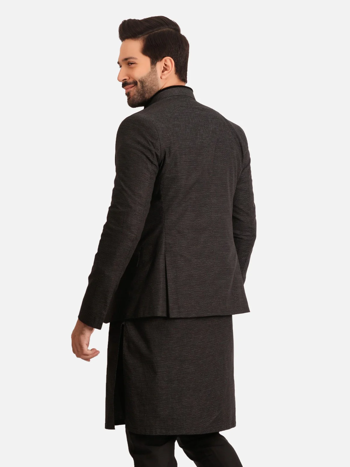 Men's Black Waist Coat Suit - EMTCS20-9875 - Image 3