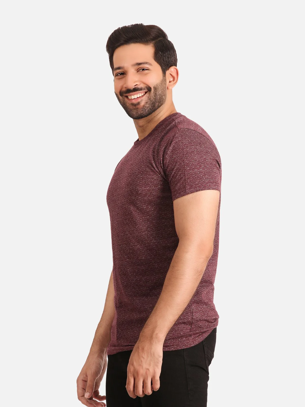 Men's Burgundy Graphic Tee - EMTGT20-007 - Image 2