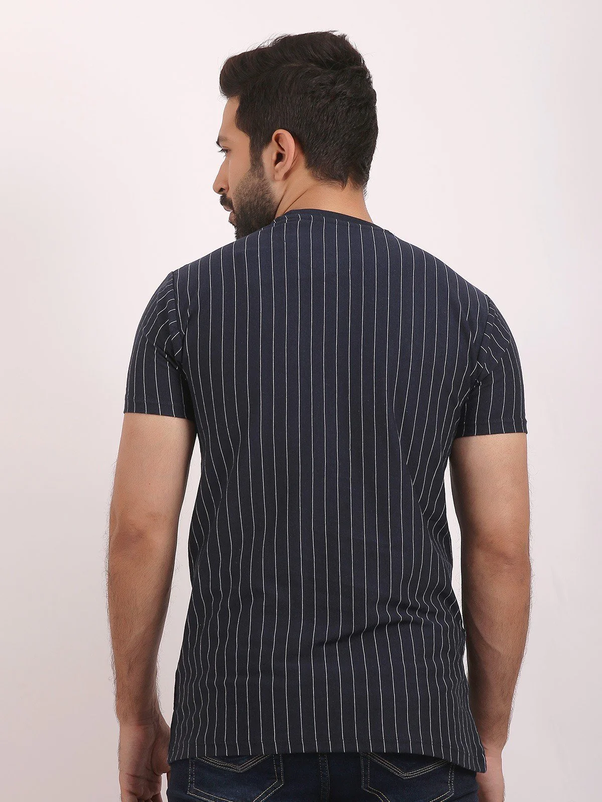 Men's Navy Blue Graphic Tee - EMTGT20-013 - Image 3