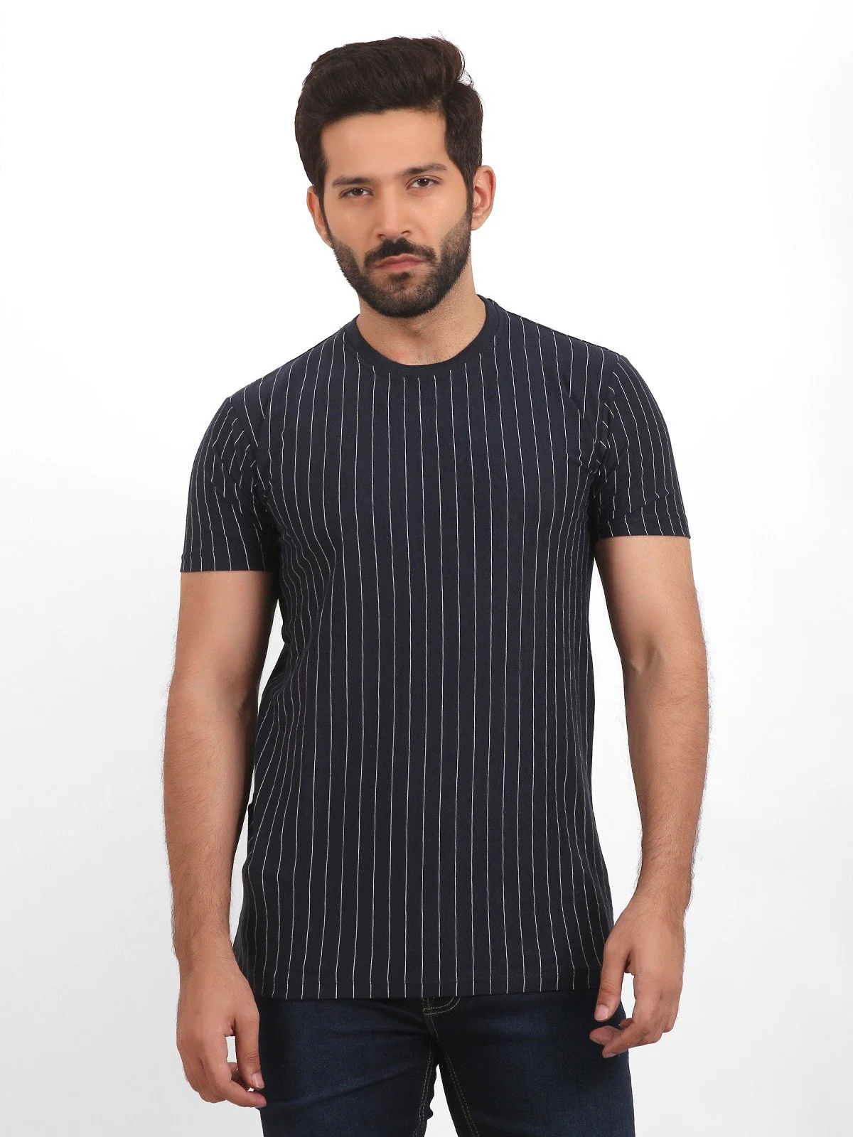 Men's Navy Blue Graphic Tee - EMTGT20-013 - Image 4