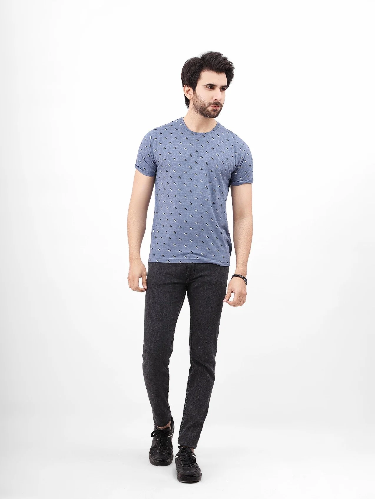 Men's Blue Graphic Tee - EMTGT21-001